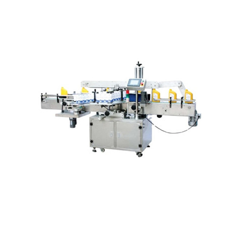Αυτόματη μηχανή επισήμανσης γραμμής τύπου θερμικής κόλλας Οβάλ / Επίπεδη / Τετράγωνη φιάλη Συσκευασία χυμού ή νερού 
