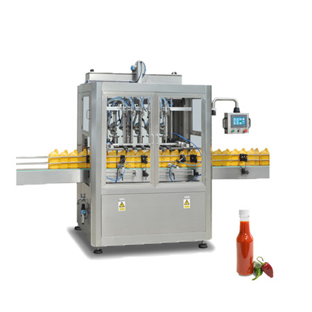 Αυτόματη μηχανή συσκευασίας και στεγανοποίησης πλήρωσης γραμμικής μαρμελάδας 8 ακροφυσίων για μπουκάλι λάδι μουστάρδας κέτσαπ 